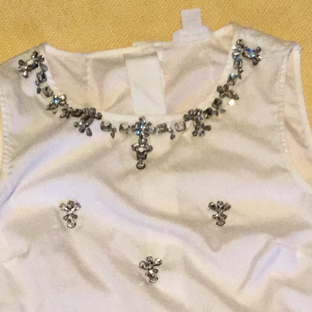 J.Crew white bling blouse